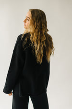 The Picard Button Detail Sweater in Black