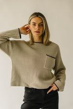 The Ashlyn Pocket Detail Sweater in Beige
