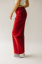 The Koehler High Waisted Wide Leg Pant in Brick