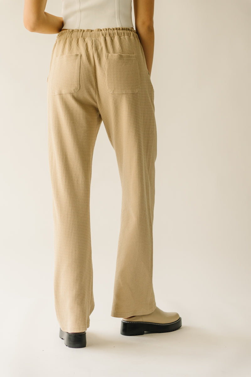 Myron fashion loose widen waffle pants B pants
