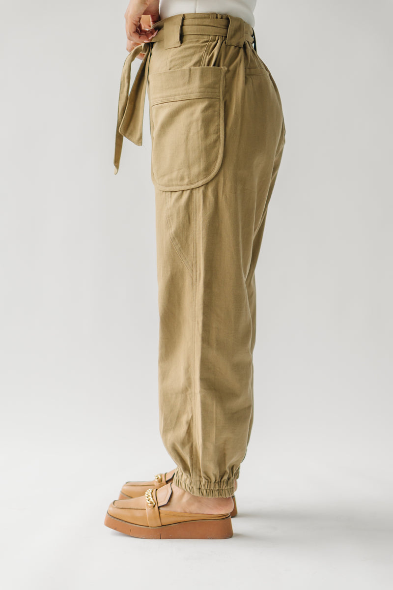 The Peralta Button Front Jogger in Olive