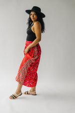 The Kistler Floral Maxi Skirt in Red