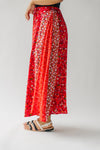 The Kistler Floral Maxi Skirt in Red