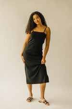 The Belinda Tank Knit Midi Dress in Black
