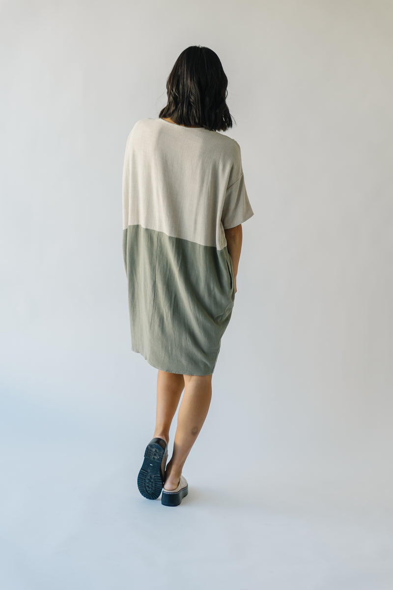 The Portola Color Block Dress in Olive – Piper & Scoot