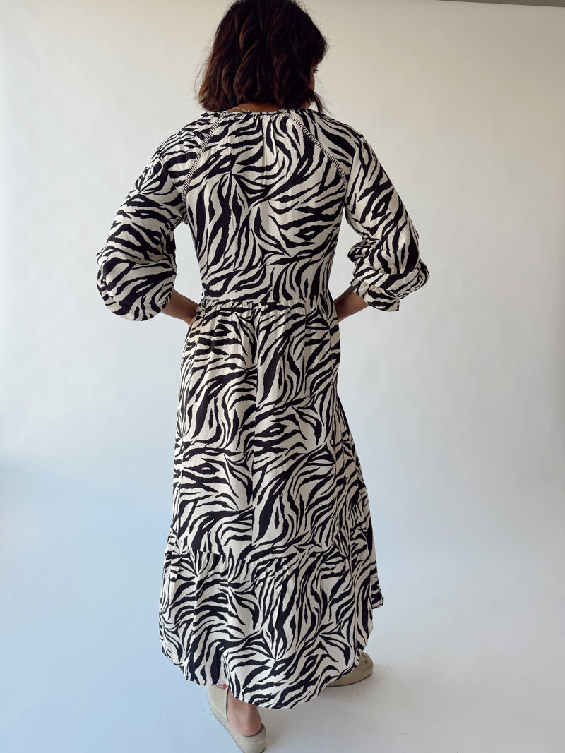 black and white zebra print dress Jluxlabel Women's Jolene Halter Dress