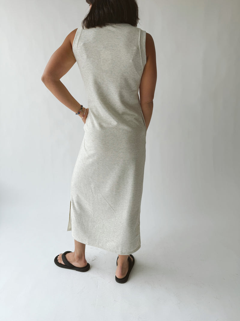 knee length dresses for ladies The Weiland Tank Maxi Dress in Oatmeal – Piper & Scoot