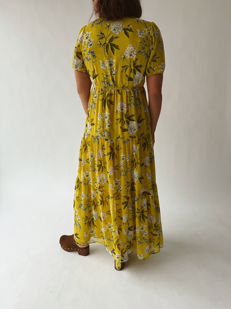 gold floral maxi dress The Colletta Tiered in Multi – Piper & Scoot 2% Spandex Hand Wash Color:Orange and White special Black navy blue pentagram