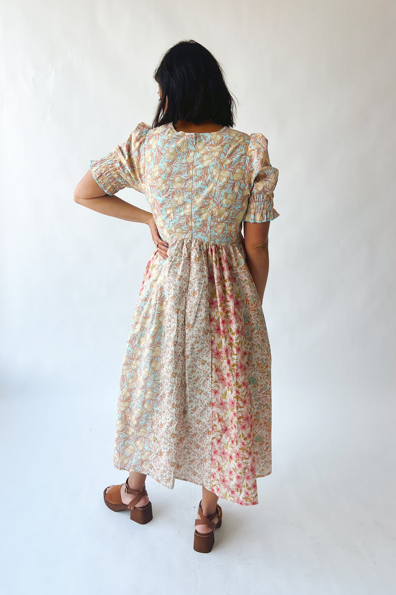 The Frankie Floral Midi Dress in Rose Mix – Piper & Scoot