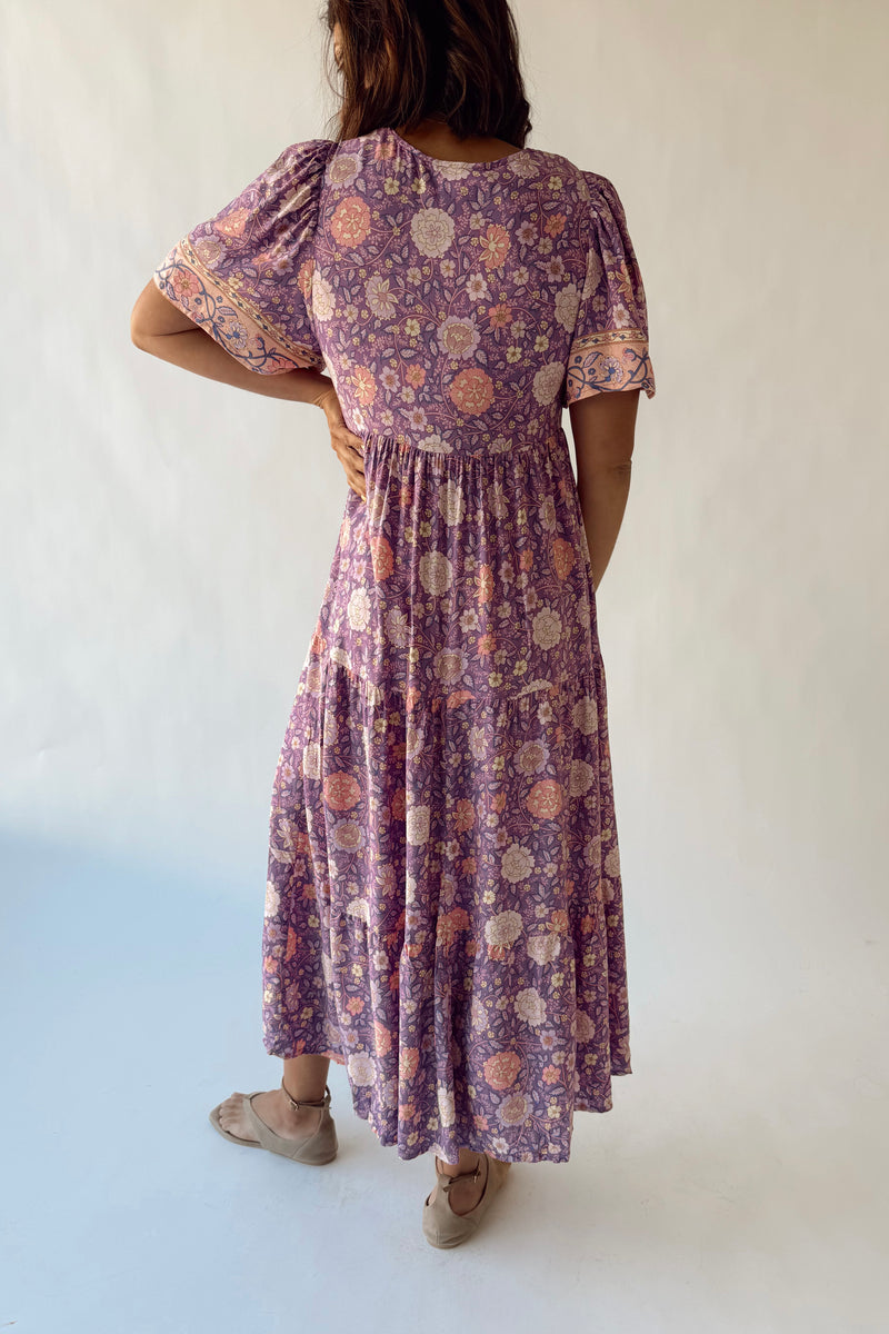 lavender print maxi dress The Jay Floral Maxi Dress in Lavender Mix Large