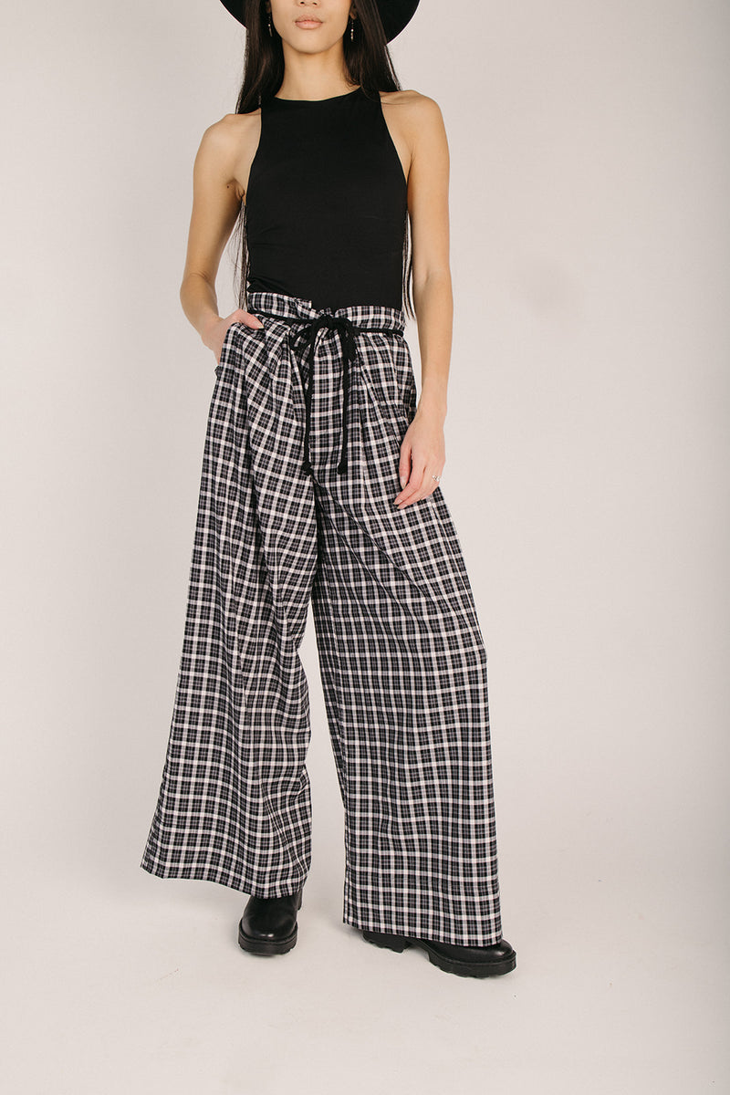 The Violeta Wide Leg Pant in Black Plaid – Piper & Scoot