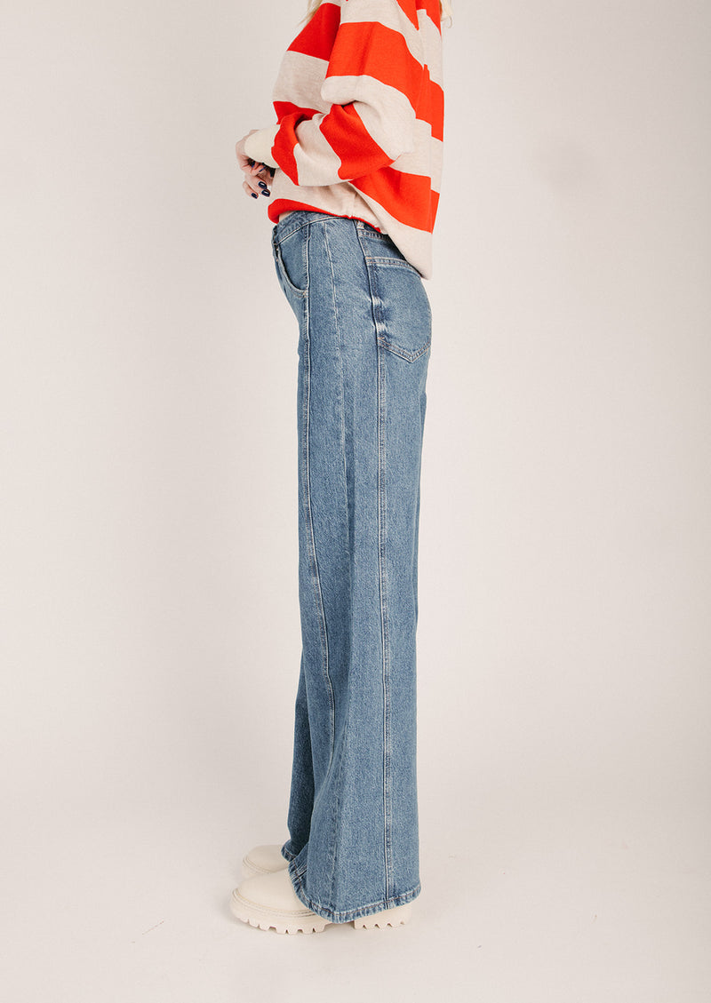 The Underwood Side Panel Wide Leg Jean in Chathams Sea – Piper & Scoot
