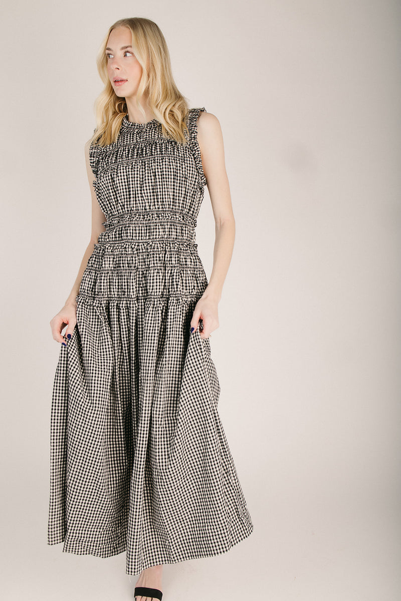 black gingham maxi dress Black Gingham Maxi Dress | Women's Boutique Style
