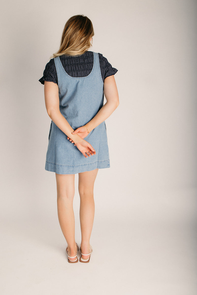 The Brighton Denim Tank Dress in Light Blue Medium The Brighton Denim Tank Dress in Light Blue Medium