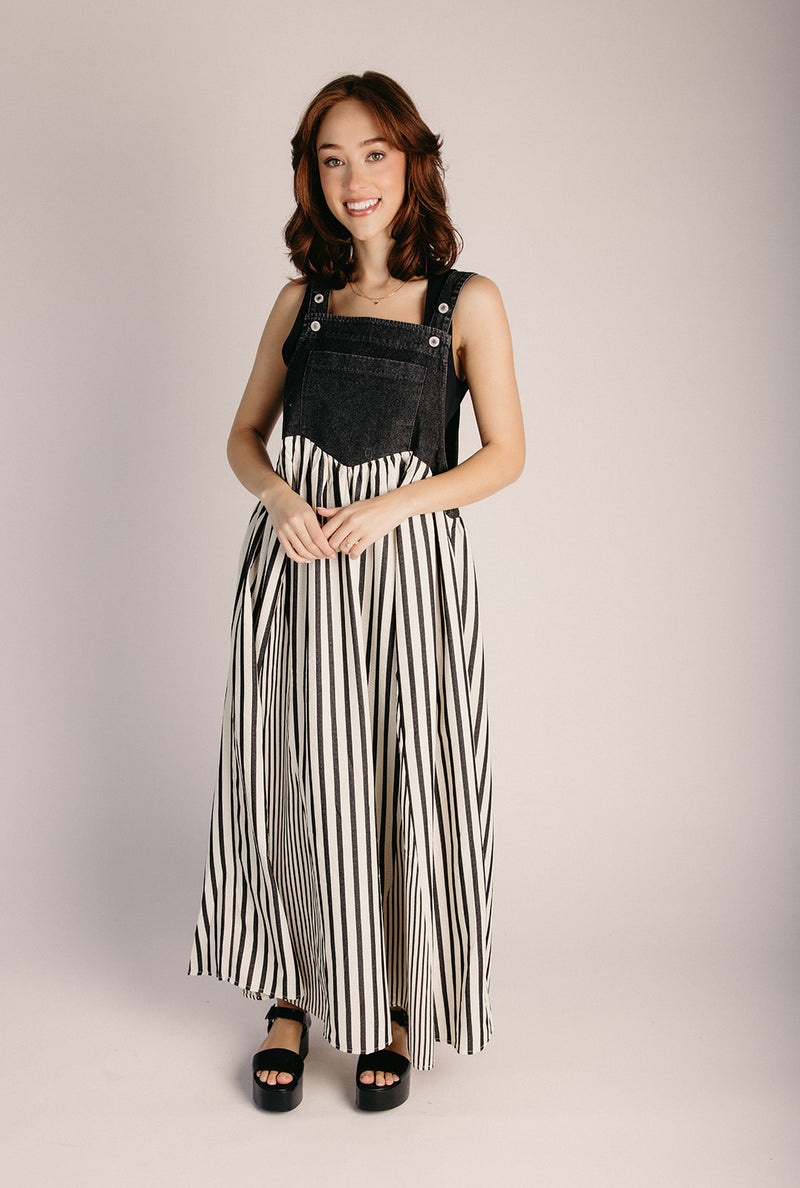 white christmas dresses The Hellen Denim Overall Dress in Washed Black – Piper & Scoot