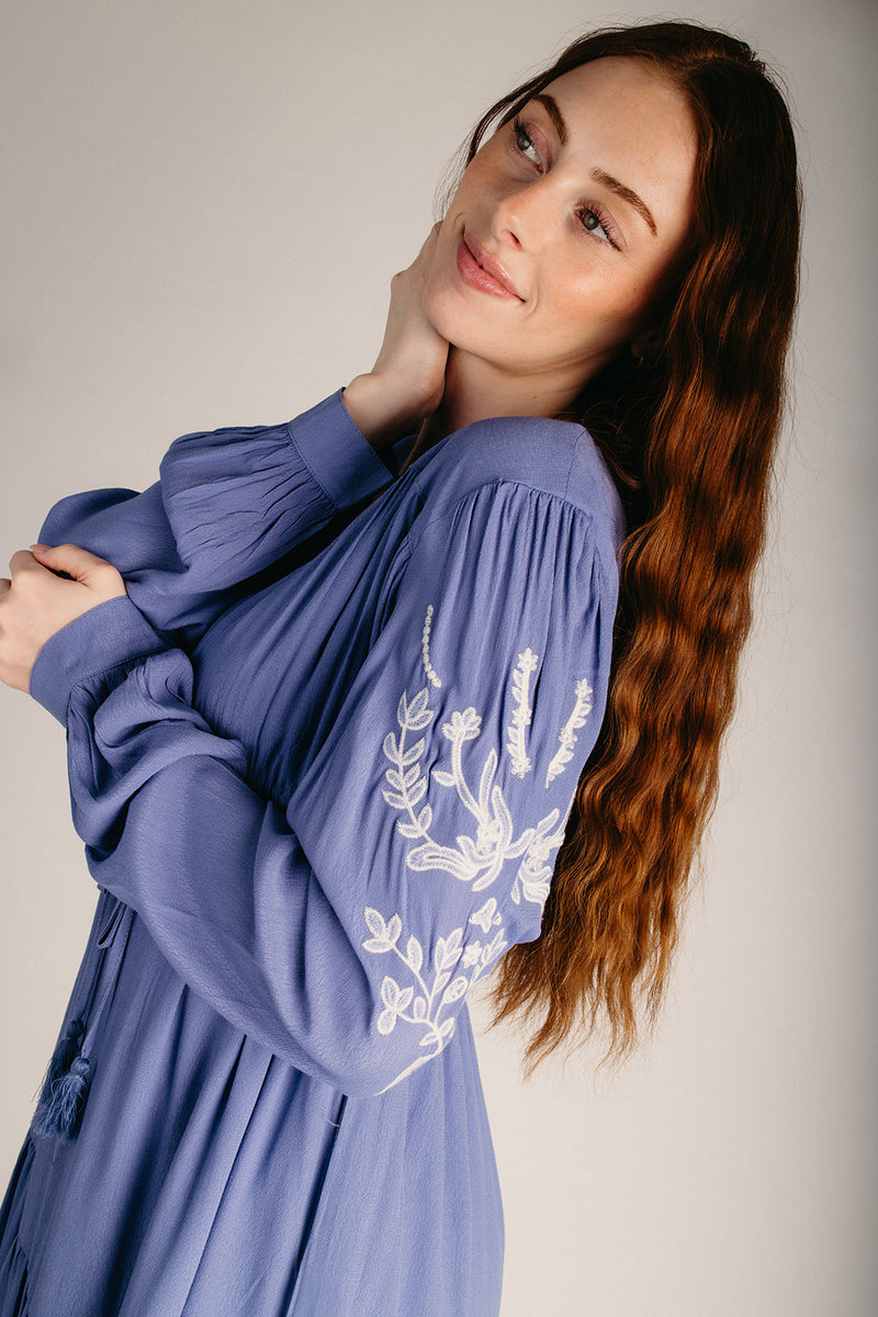 piper and scoot embroidered dress The Melvin Floral Embroidered Dress in Pink Gingham Large