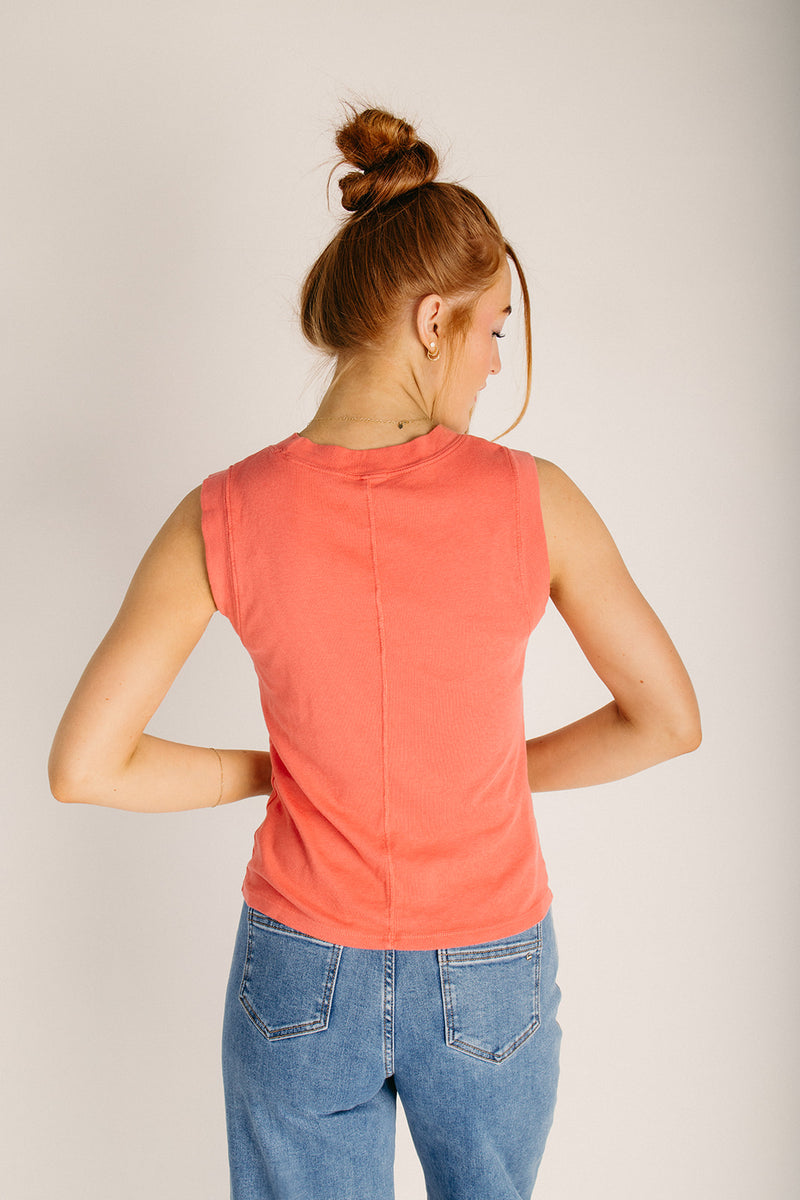 The Tiffany Cotton Blend Tank in Poppy – Piper & Scoot