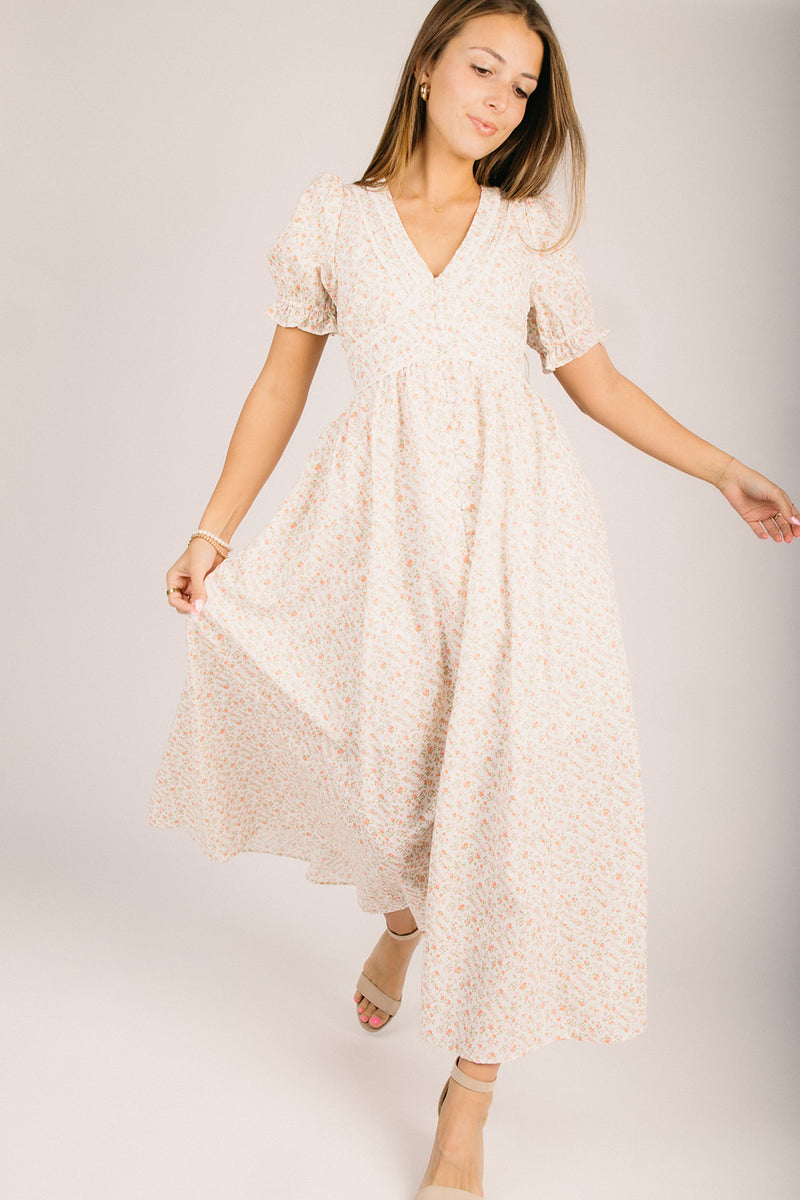 The Babitz Floral Button-Up Dress in Peony – Piper & Scoot