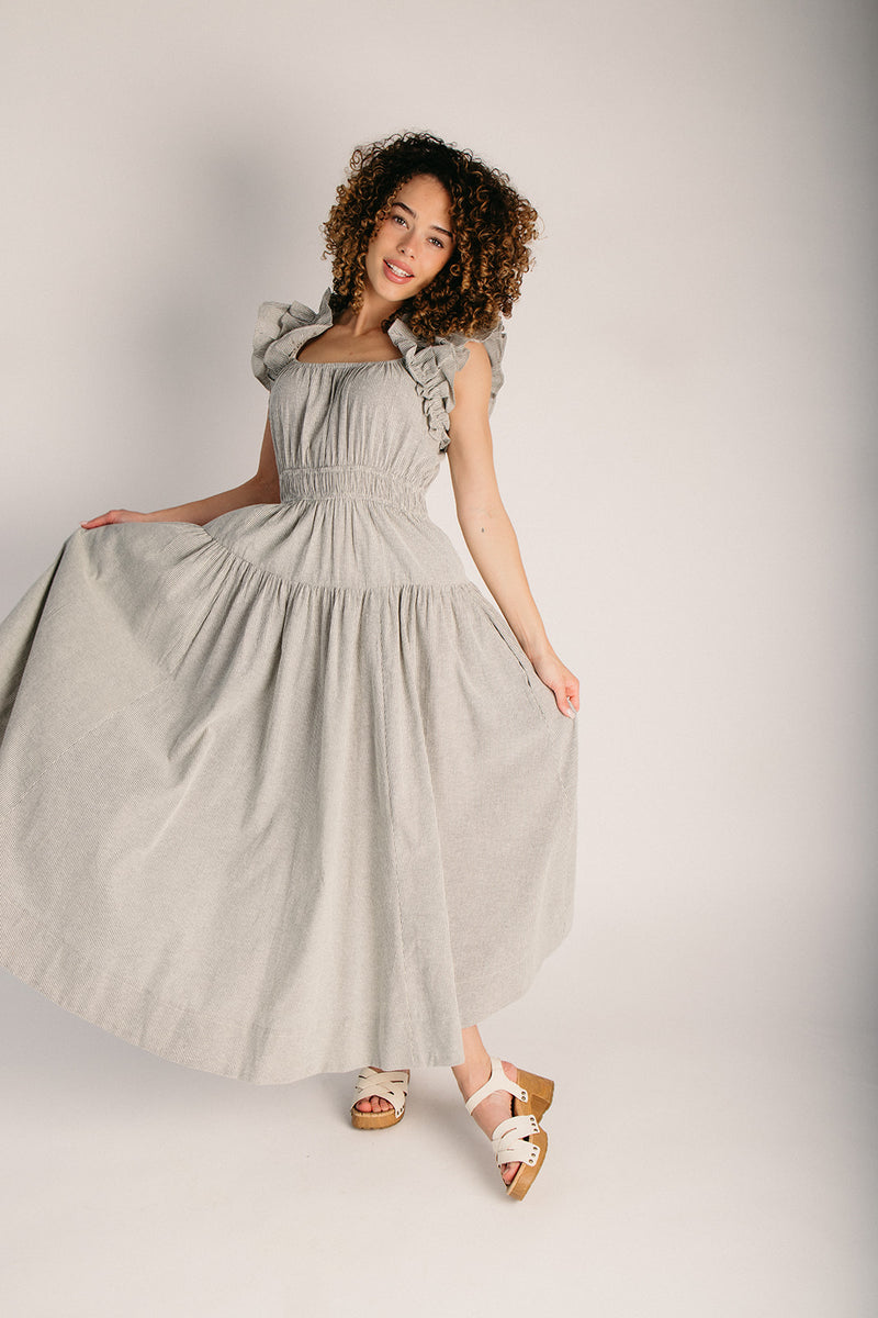 charcoal midi dress The Final Cut Charcoal Midi Dress