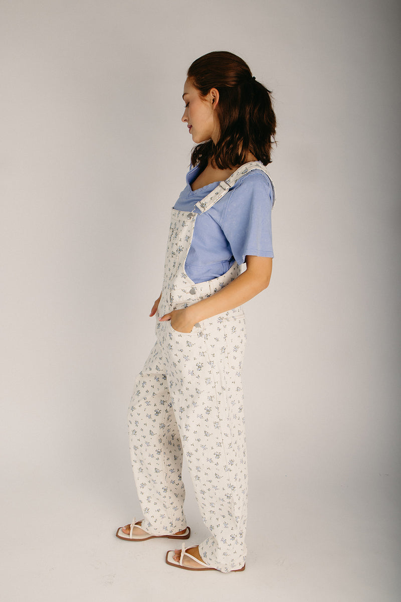 【Maison Special 】Flower motif overalls The Ginnie Floral Denim Overall in Ecru Multi – Piper & Scoot