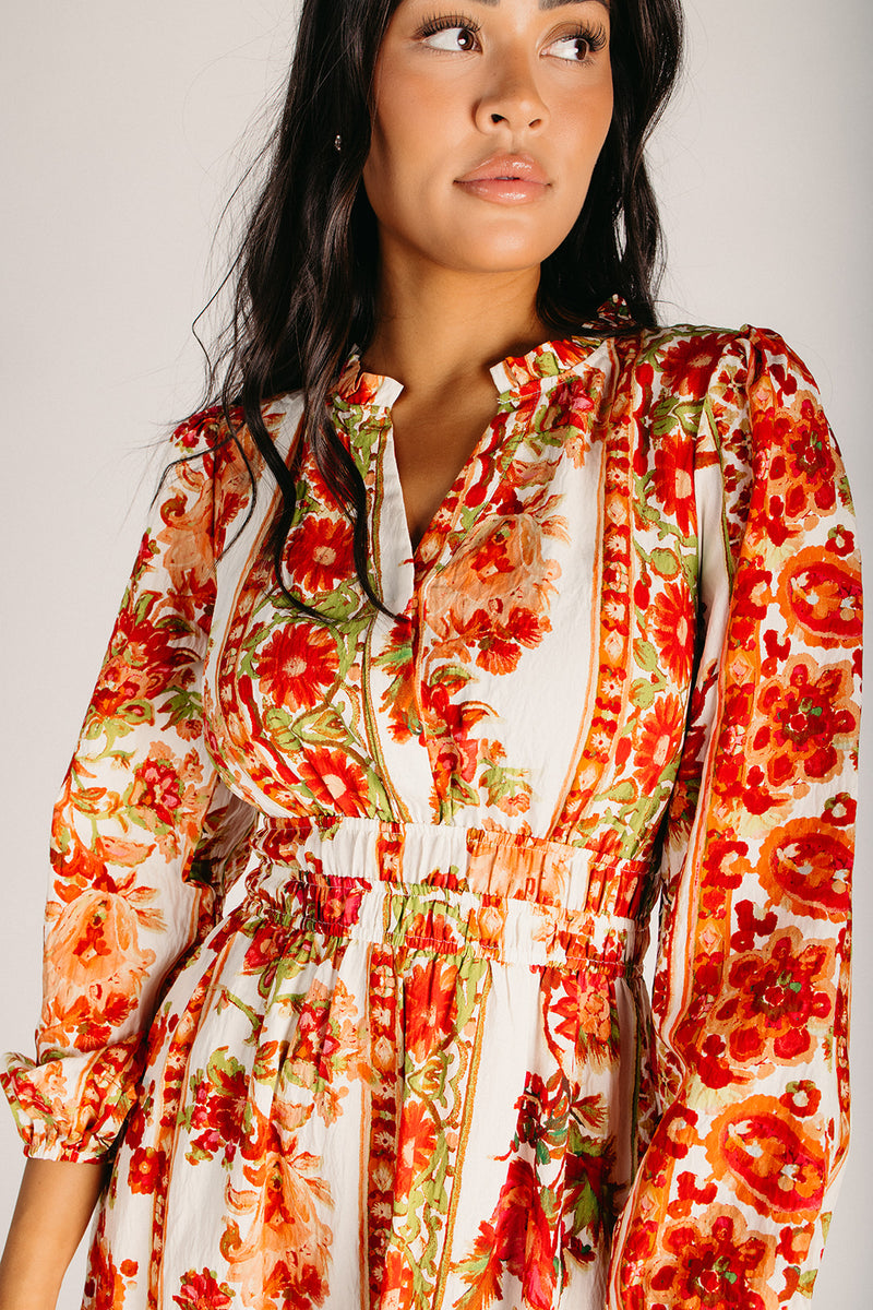The Marcantel Floral Midi Dress in Bohemian Garden 2X-Large The Marcantel Floral Midi Dress in Bohemian Garden 2X-Large
