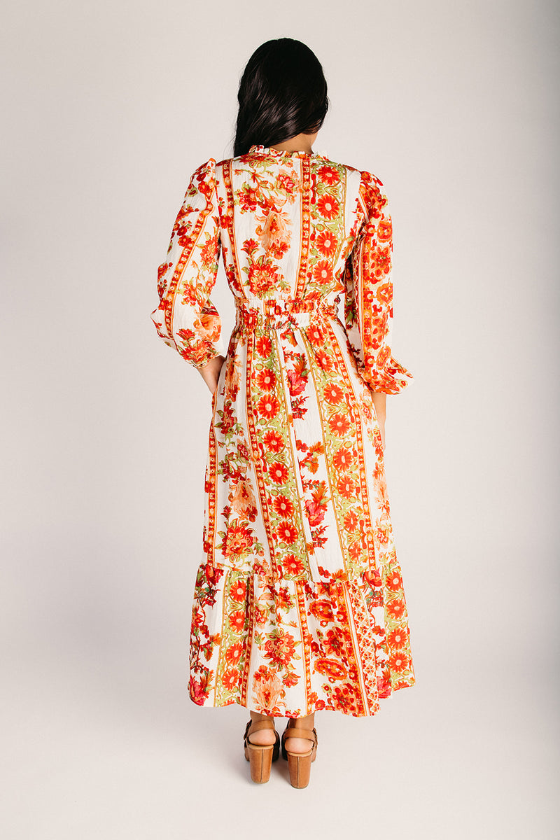 The Marcantel Floral Midi Dress in Bohemian Garden 2X-Large The Marcantel Floral Midi Dress in Bohemian Garden 2X-Large