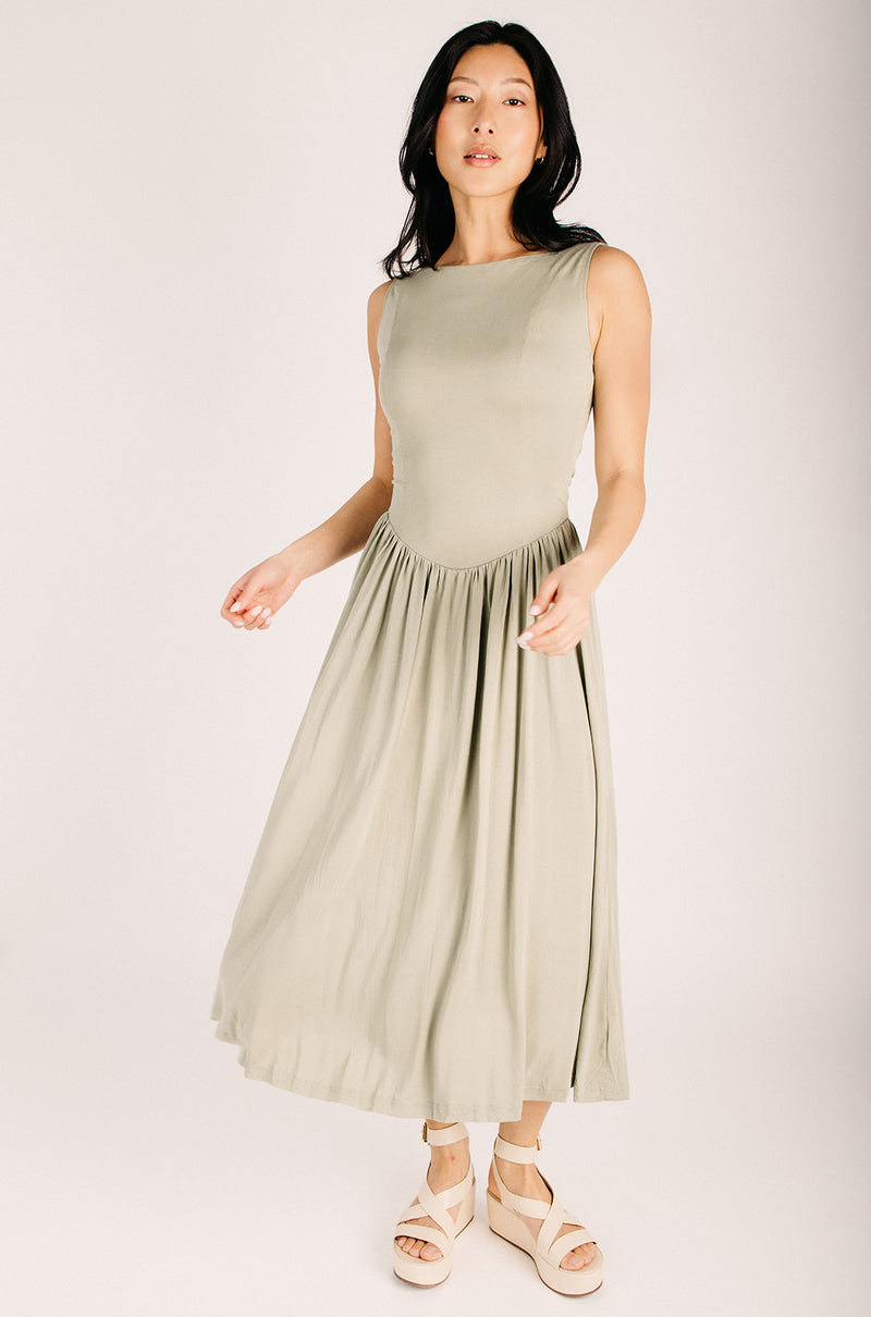 boat neck midi dress Muriel Red Boat-Neck Volume-Hem Midi Dress Club L London