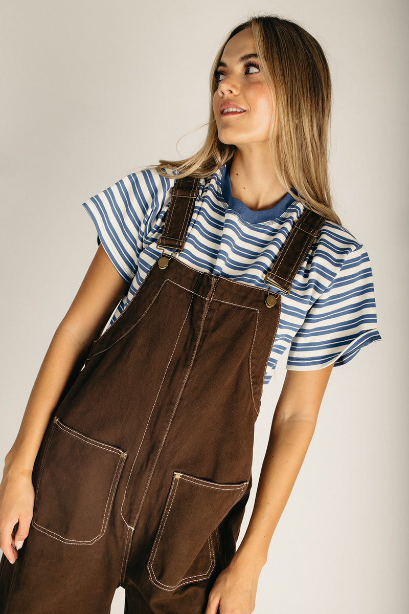 The Dalta Western Wide Leg Overall in Mocha – Piper & Scoot