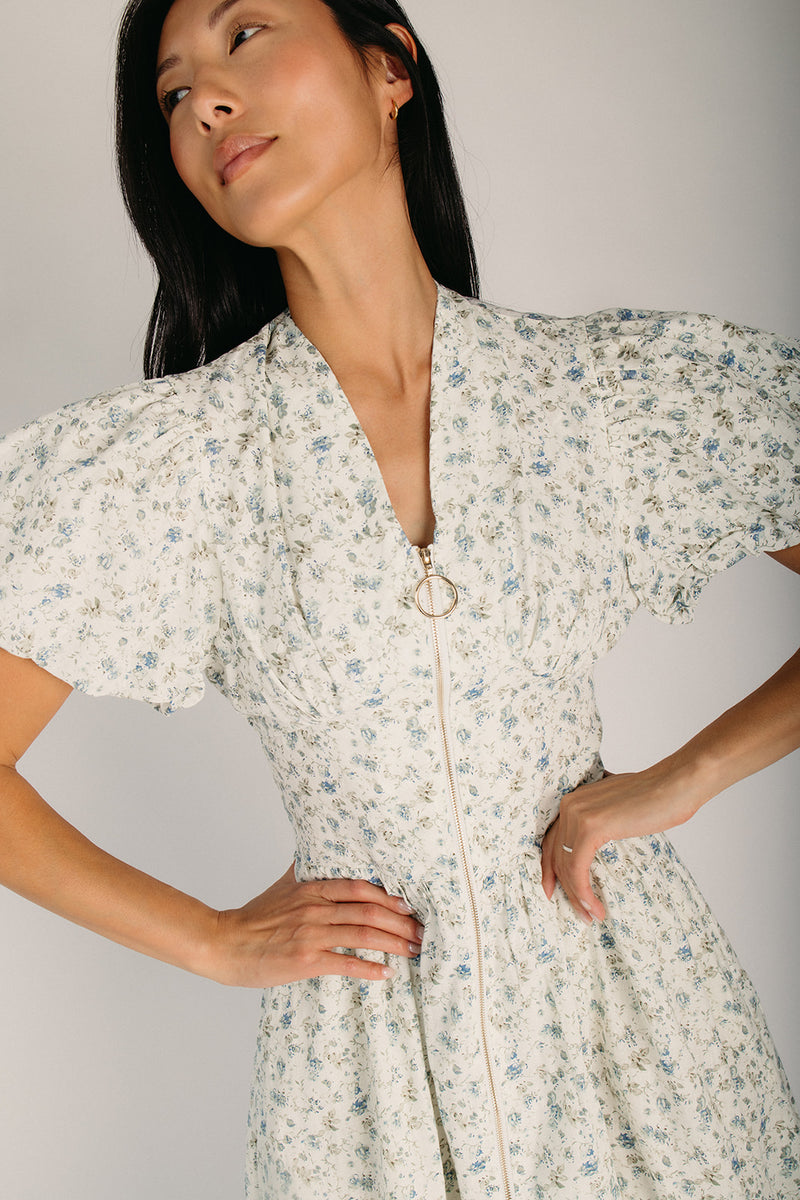 blue block dress Block Printed Indigo Blue Button Down Midi Dress