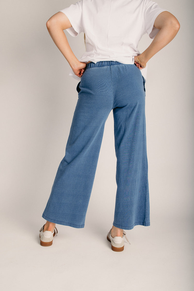 The Maurice Wide Leg Lounge Pant in Dark Denim – Piper & Scoot
