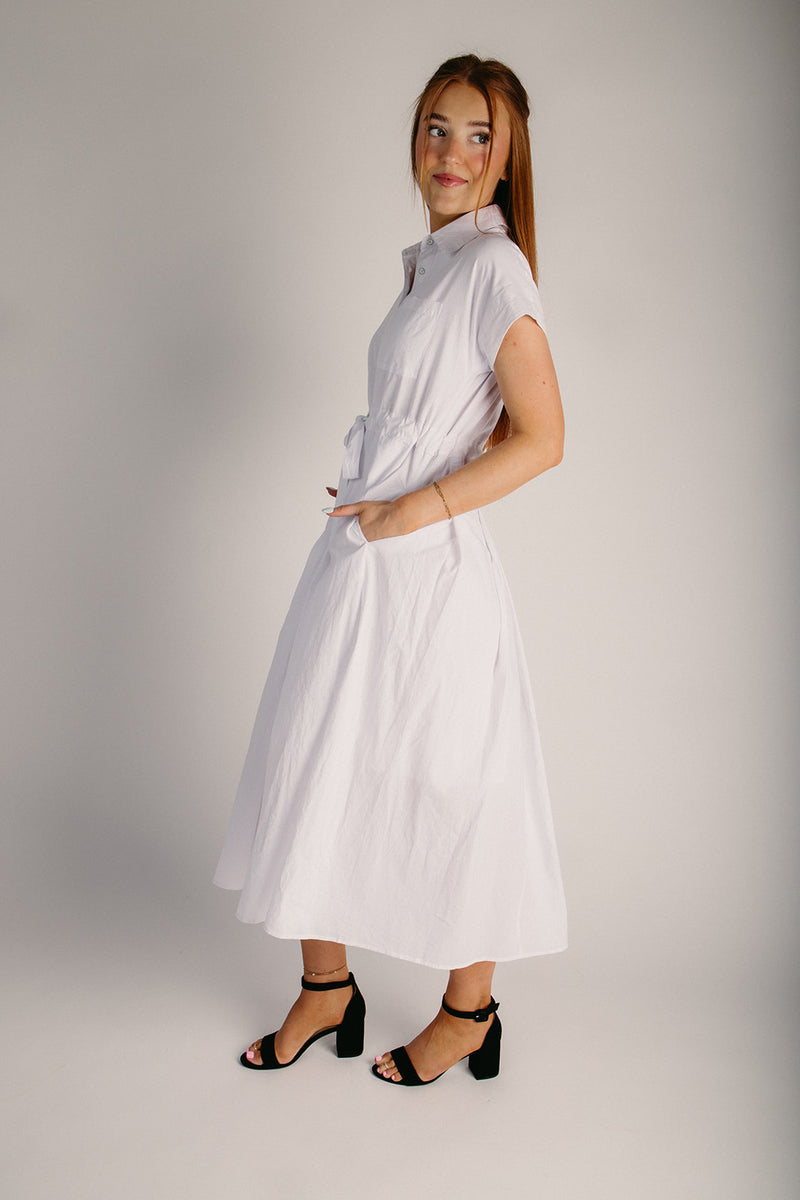 high waist shirt dress Belted Midi Shirt Dress