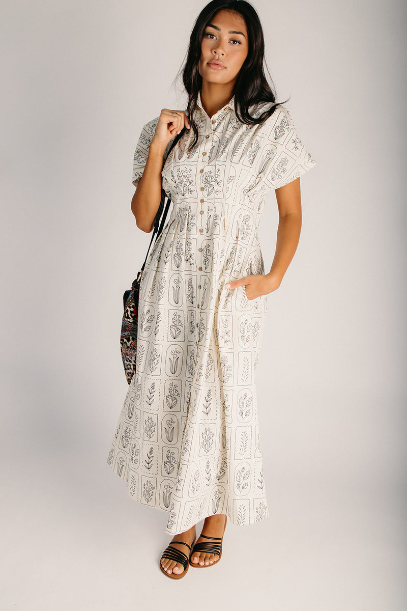 beige button up dress Beige Button Front Shirt Dress - All Dresses main image 0