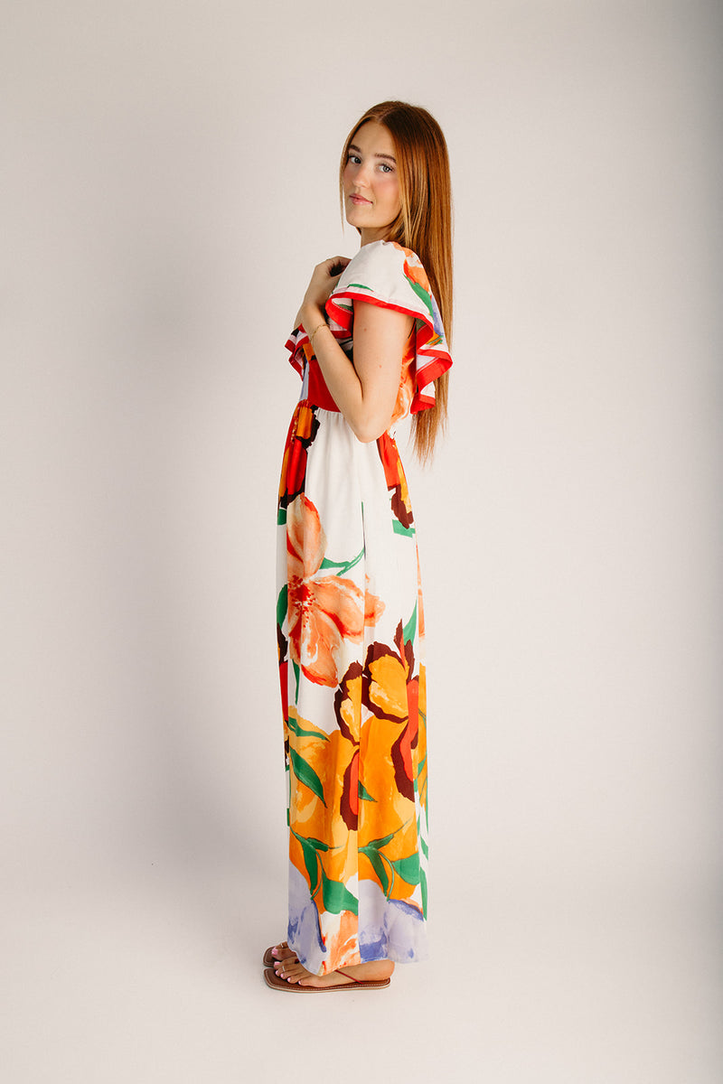 hibiscus print maxi dress Hibiscus Crush Maxi Dress