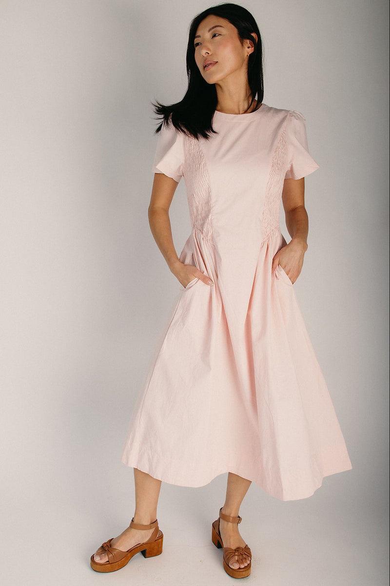 pale pink dress midi PAIGE MIDI DRESS PALE PINK | Online Outlet