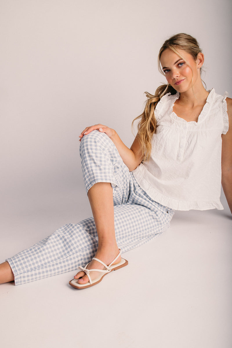 The Ramal Embroidered Tank in White – Piper & Scoot
