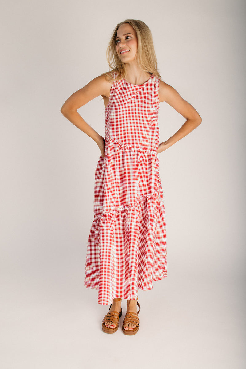 pink and red gingham dress Toulouse Mini Dress | Red Gingham | Womens