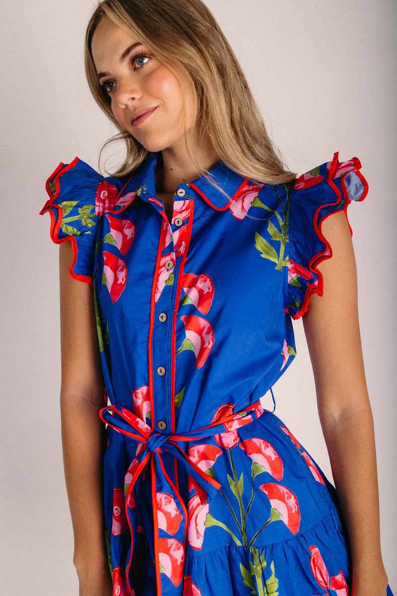 blue and white hoco dress Zapaka Women White Blue Flower Floral Homecoming Dress Tiered Corset Printed A Line Cocktail Dress with Keyhole, White Blue Flower / US12