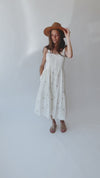 The Burchell Embroidered Overall Dress in Cream