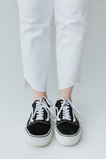 Denim: Baza High Rise Crop Straight Jean in White