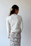 The Leah Mock Neck Blouse in Ivory