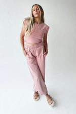 The Hendrix Mineral Washed Tee in Dusty Rose