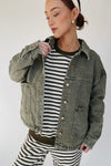 The Ladner Vintage Denim Jacket in Vintage Olive