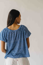 The Cosette Ditsy Floral Blouse in Navy
