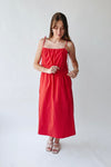 The Isadora Tank Midi Dress in Red
