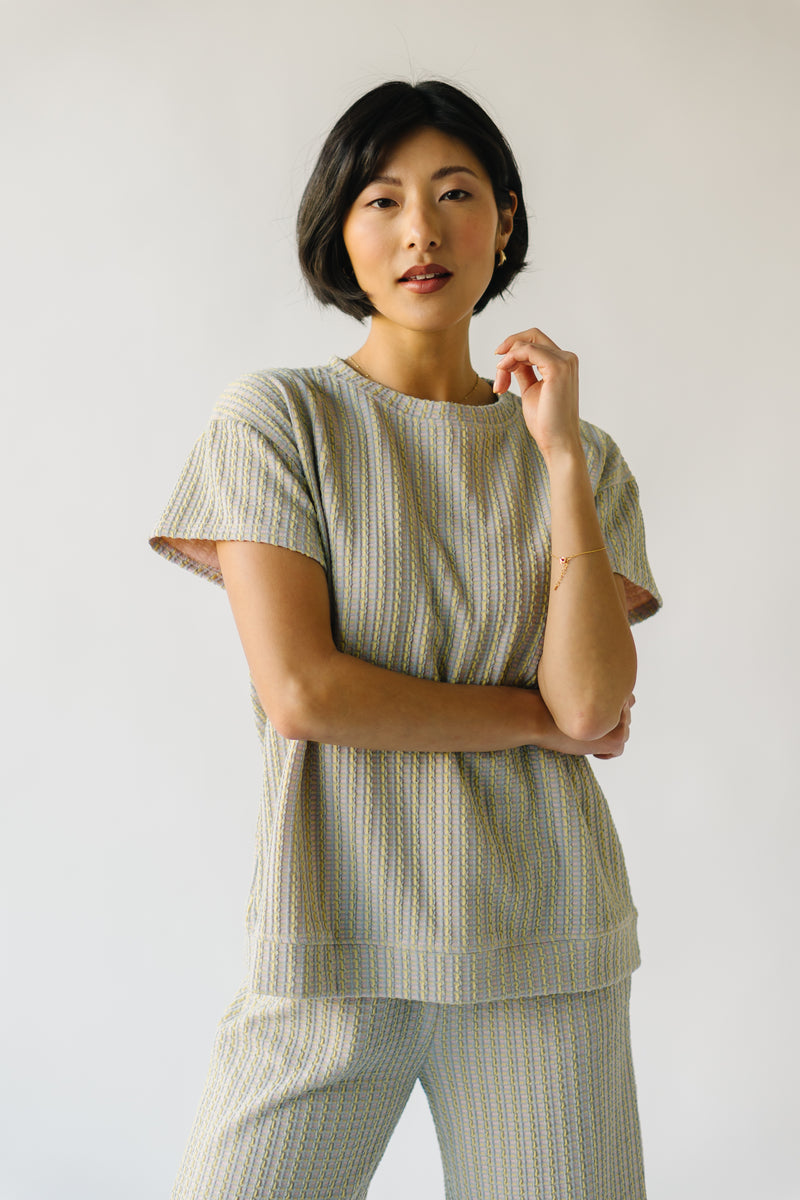 The Lenny Woven Top in Blue