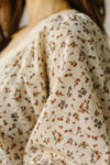 The Marbleton Lace Detail Dress in Beige Multi