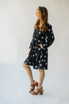 The Gwenevere Floral Detail Dress in Black