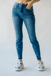 The Mongan High Rise Crop Skinny Jean in Medium Blue