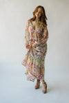 The Manville Paisley Tiered Maxi Dress in Lavender Multi