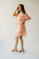 The Yellville Abstract Dress in Orange Multi